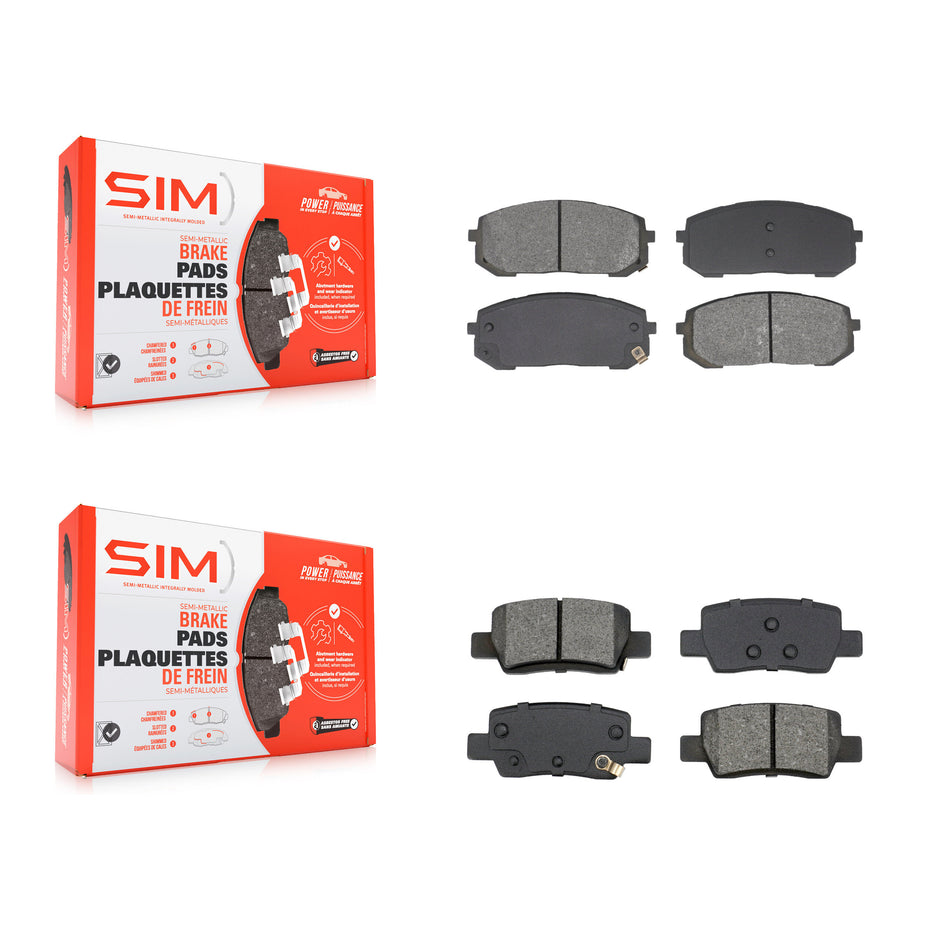Front Rear Semi-Metallic Brake Pads Kit For Hyundai Elantra With Electric Parking KSM-100700