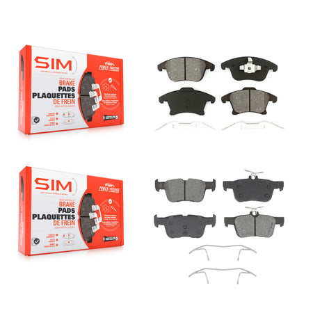 Front Rear Semi-Metallic Brake Pads Kit For 2019-2020 Ford Police Responder Hybrid KSM-100701
