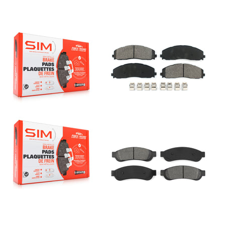 Front Rear Semi-Metallic Brake Pads Kit For 2013 Ford F-250 Super Duty To 10 21 12 KSM-100711