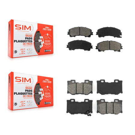 Front Rear Semi-Metallic Brake Pads Kit For INFINITI Q50 Q60 With Dual Piston Caliper KSM-100714