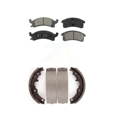 Front Rear Semi-Metallic Brake Pads Drum Shoes Kit For Chevrolet Cavalier Pontiac Sunfire KSN-100108