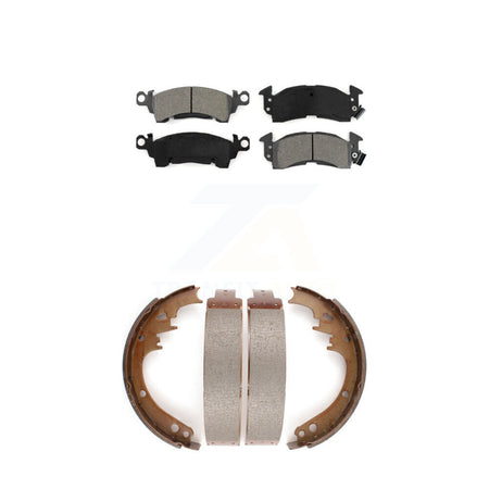 Front Rear Semi-Metallic Brake Pads Drum Shoe Kit For Cadillac Chevrolet Caprice Buick 88 KSN-100114