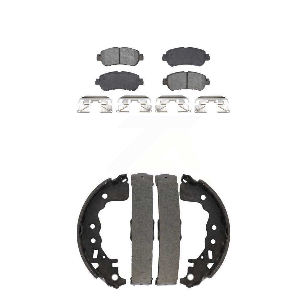Front Rear Semi-Metallic Brake Pads And Drum Shoes Kit For Nissan Kicks Versa KSN-100914