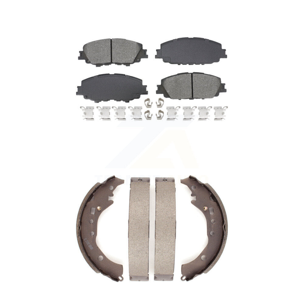 Front Rear Semi-Metallic Brake Pads And Drum Shoes Kit For 2019 Toyota Corolla 2.0L KSN-100916