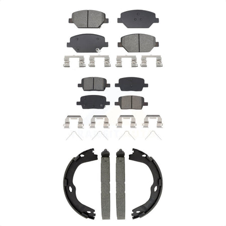 Front Rear Semi-Metallic Brake Pads And Parking Shoes Kit For Chevrolet Camaro KSN-100942