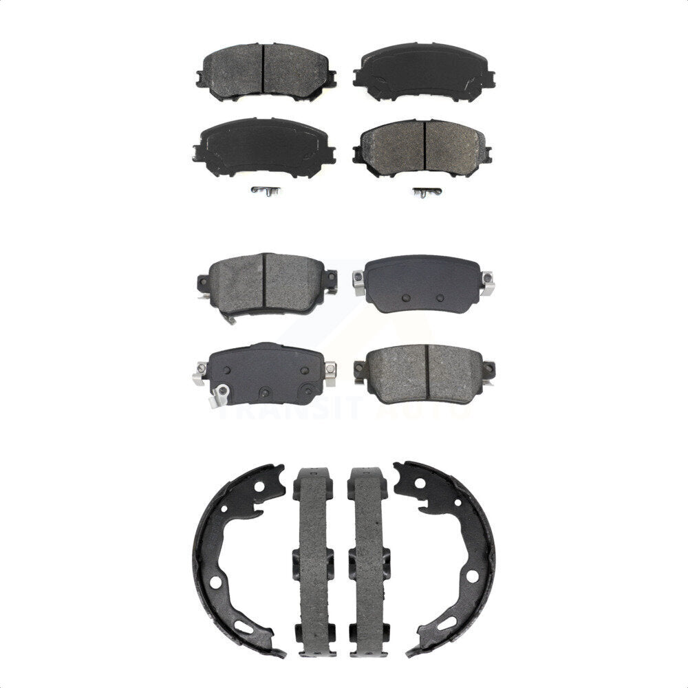 Front Rear Semi-Metallic Brake Pads And Parking Shoes Kit For Nissan Rogue Sport Qashqai KSN-100958
