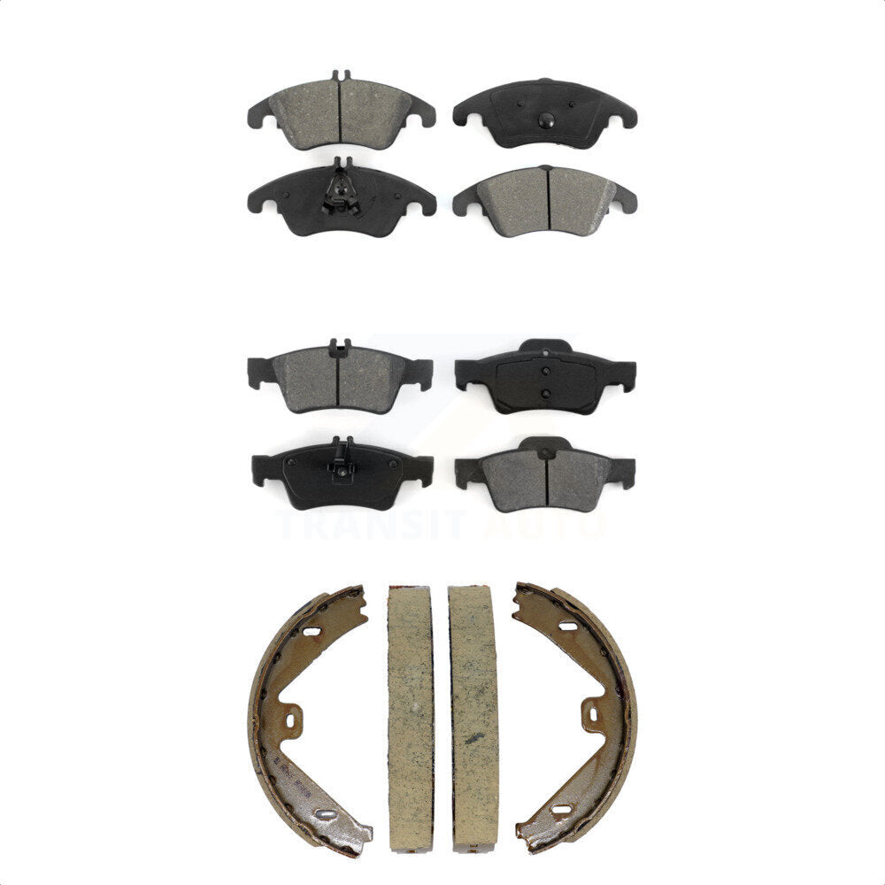 Front Rear Semi-Metallic Brake Pads And Parking Shoe Kit For Mercedes-Benz E350 E400 E250 KSN-100963
