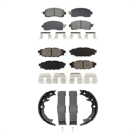 Front Rear Semi-Metallic Brake Pads And Parking Shoes Kit For Subaru Crosstrek Impreza KSN-100971