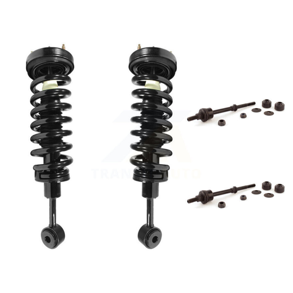 Front Complete Shock Assembly And TOR Link Kit For 2006-2008 Ford F-150 Lincoln Mark LT Excludes Rear Wheel Drive Vehicles With Torsion Suspension Lift Kits 4WD KSS-100503