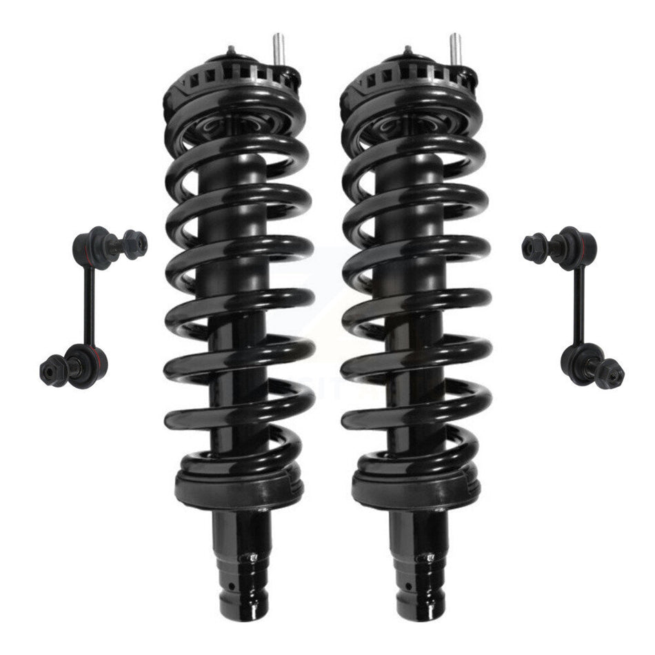 Front Complete Shock Assembly And TOR Link Kit For Chevrolet Trailblazer GMC Envoy EXT XL Buick Rainier Isuzu Ascender Saab 9-7x Oldsmobile Bravada Excludes V8 Models KSS-100544