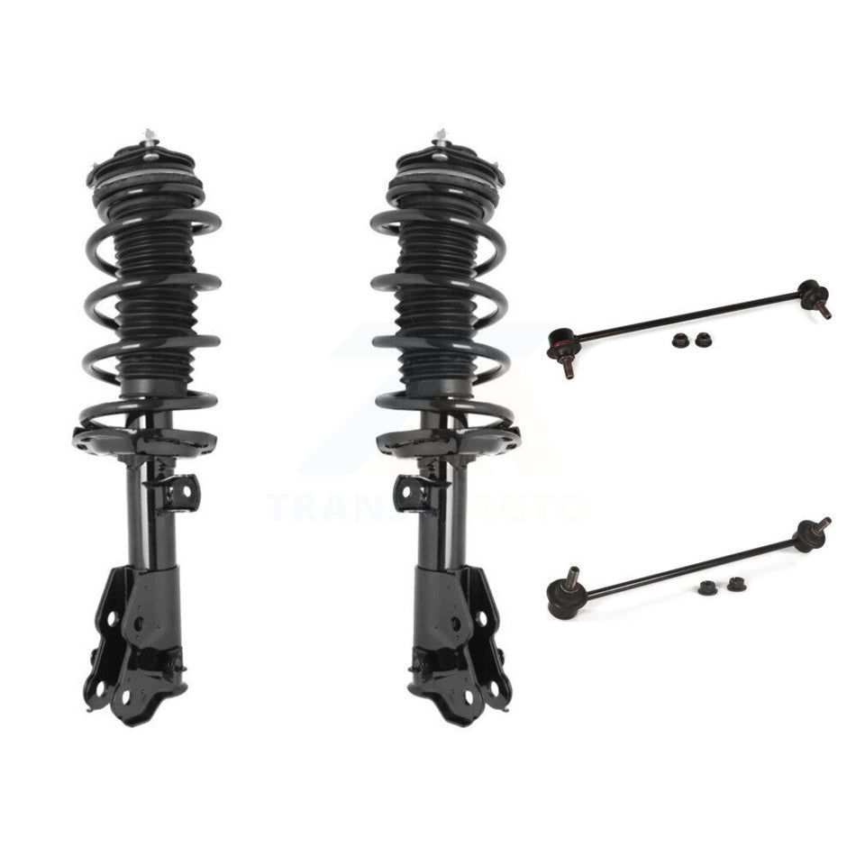 Front Complete Shock Assembly And TOR Link Kit For 2012 Honda Civic LX EX Base EX-L Hybrid-L GX DX HF Hybrid with Sedan Excludes Coupe Si Model KSS-100580