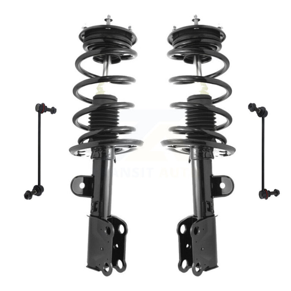 Front Complete Shock Assembly And TOR Link Kit For 2013-2019 Ford Taurus Limited SE SEL with 3.5L Excludes SHO Police Models 4 Cylinder Engine KSS-100595
