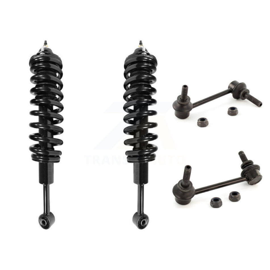 Front Complete Shock Assembly And TOR Link Kit For Toyota Tacoma Excludes TRD Models Non PreRunner Rear Wheel Drive KSS-100596