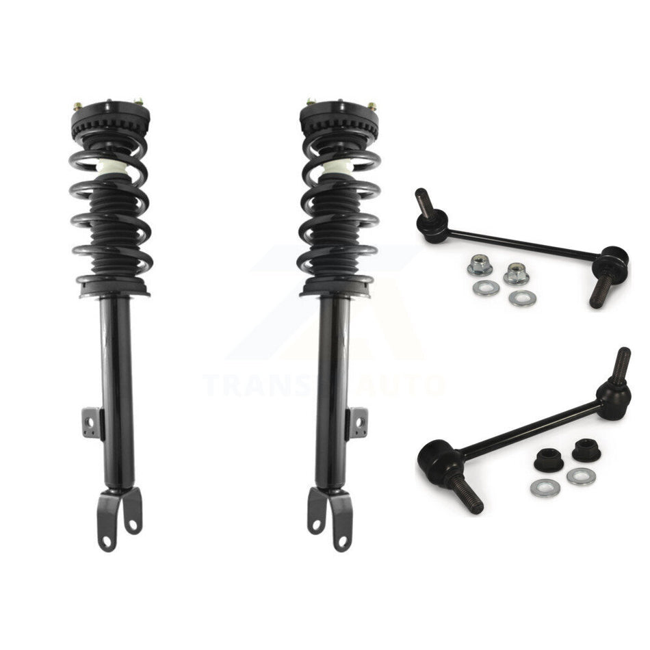 Front Complete Shock Assembly And TQ Link Kit For Chrysler 300 Fits C Models with V8 Engines Limited Model V6 Engines; Excludes All Wheel Drive KSS-100852
