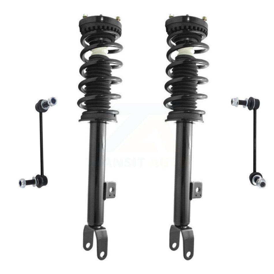 Front Complete Shock Assembly And TQ Link Kit For Chrysler 300 Fits C Models with V8 Engines Limited Model V6 Engines; Excludes All Wheel Drive KSS-100852