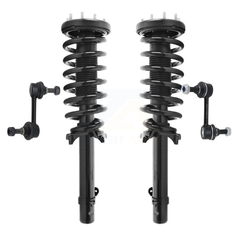 Front Complete Shock Assembly And TQ Link Kit For 2008-2012 Honda Accord Sedan with 3.5L Excludes all Four Cylinder Models V6 Coupe KSS-100863