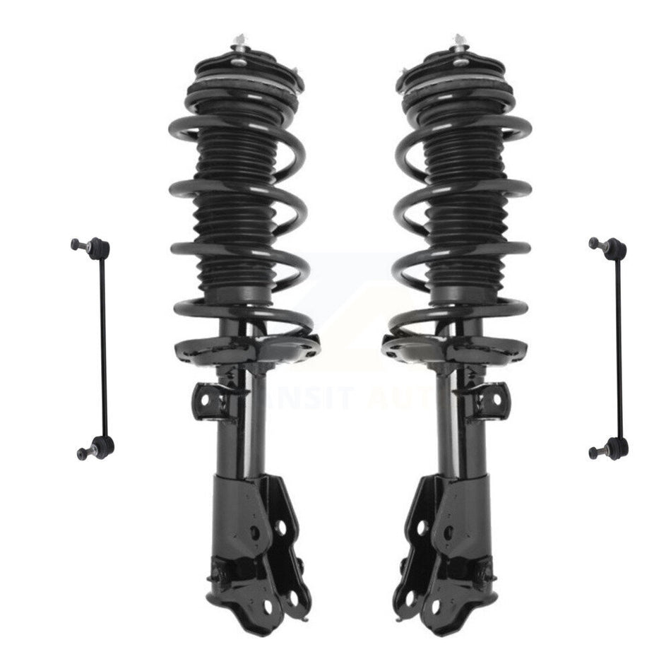 Front Complete Shock Assembly And TQ Link Kit For 2012 Honda Civic LX EX Base EX-L Hybrid-L GX DX HF Hybrid with Sedan Excludes Coupe Si Model KSS-100868