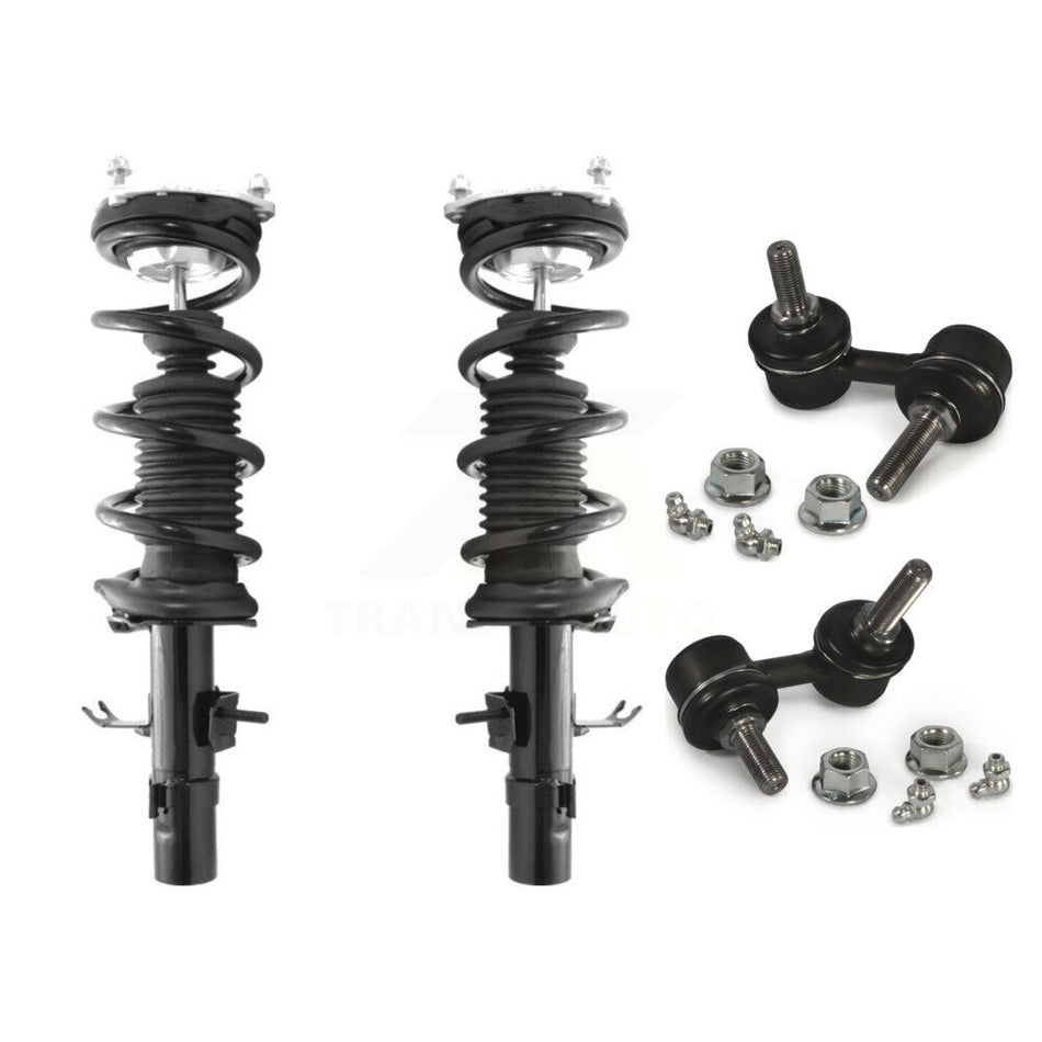 Front Complete Shock Assembly And TQ Link Kit For Infiniti G37 Q60 INFINITI Excludes Rear Wheel Drive Sedan Models Coupe with AWD KSS-100872