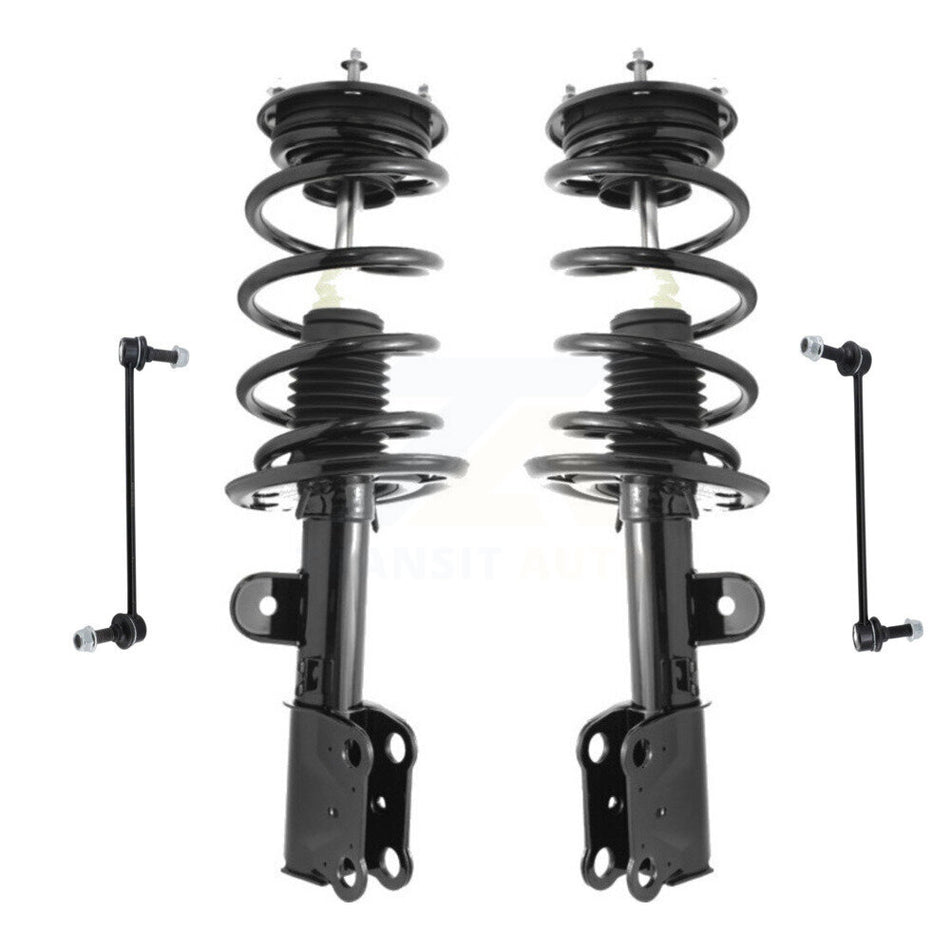 Front Complete Shock Assembly And TQ Link Kit For 2013-2019 Ford Taurus Limited SE SEL with 3.5L Excludes SHO Police Models 4 Cylinder Engine KSS-100878