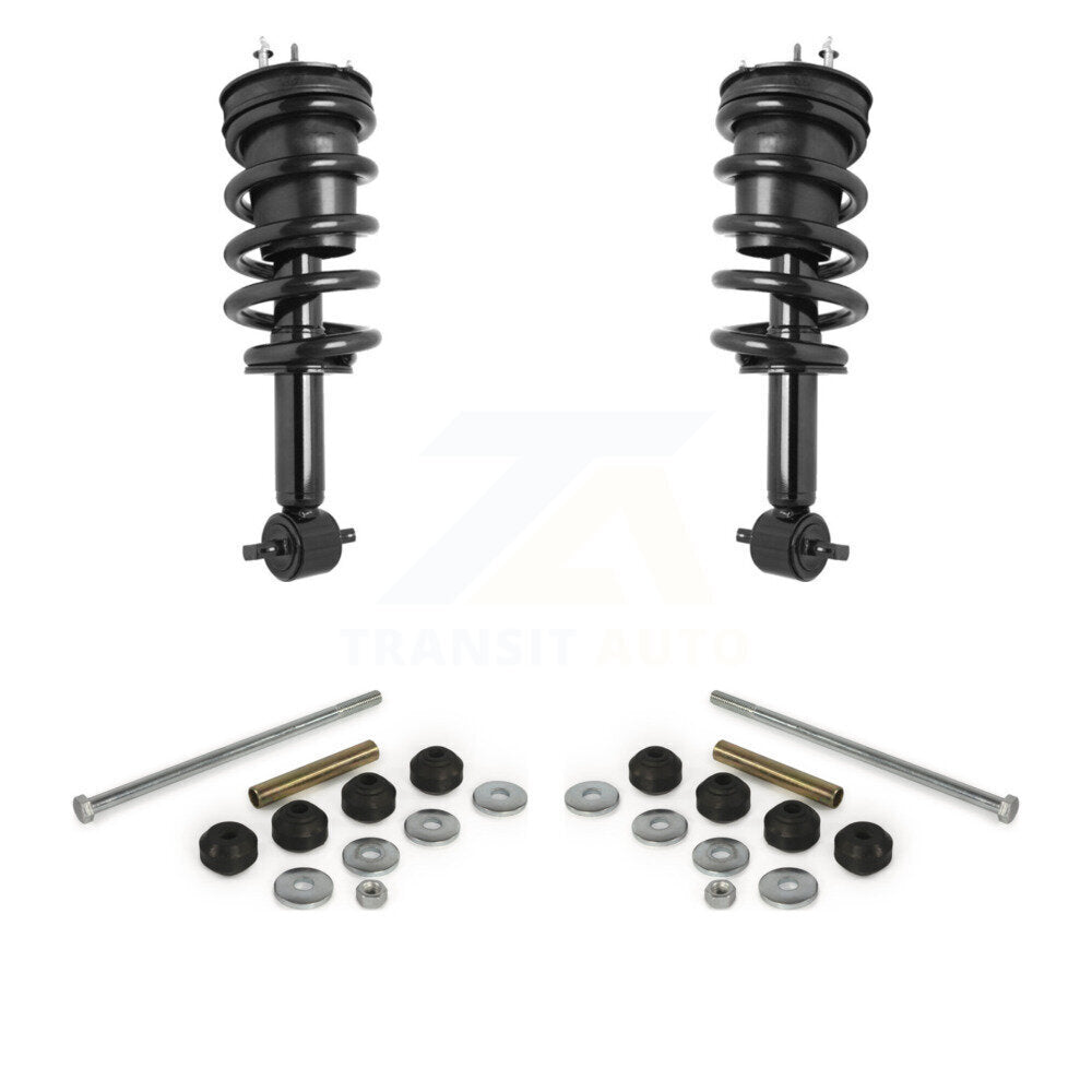 Front Shock Assembly & TQ Link Kit For GMC Sierra 1500 Chevrolet Silverado LD Limited RWD KSS-101054