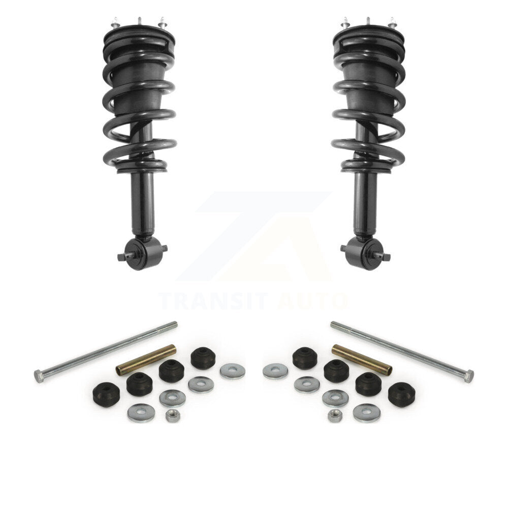Front Shock Assembly & TQ Link Kit For GMC Sierra 1500 Chevrolet Silverado LD Limited 4WD KSS-101055