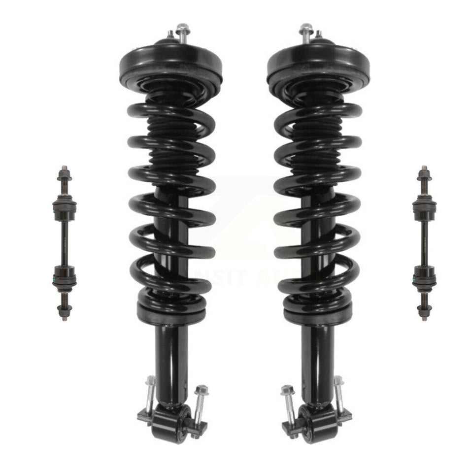 Front Complete Shock Assembly And TQ Link Kit For Ford F-150 Excludes Rear Wheel Drive KSS-101138