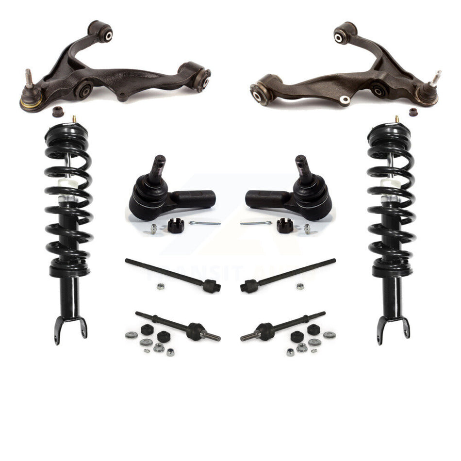 Front Control Arms Assembly And Complete Shock Tie Rods Link Sway Bar Kit (10Pc) For Ram 1500 Dodge Excludes Rear Wheel Drive TRX Models With Air Ride/Lift Suspension 4WD KSS-103925