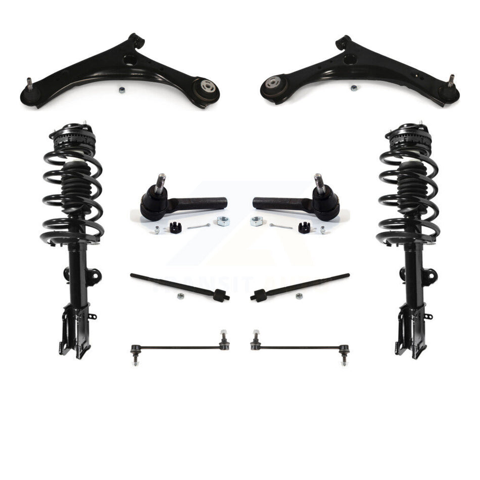 Front Control Arms And Complete Shock Tie Rods Link Sway Bar Kit (10Pc) For Dodge Grand Caravan Chrysler Town & Country Ram C/V EXCLUDES MODELS WITH NIVOMAT REAR SUSPENSION KSS-103926