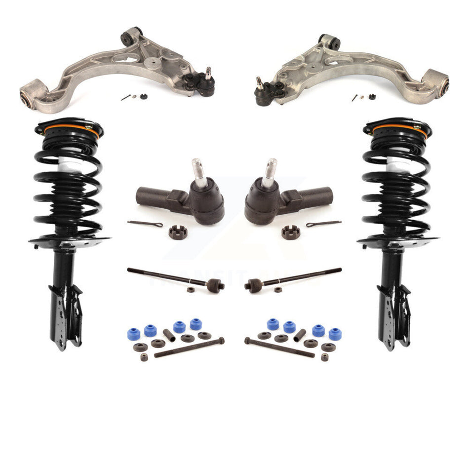 Front Control Arms And Complete Shock Tie Rods Link Sway Bar Suspension Kit (10Pc) For 2000-2005 Buick LeSabre Cadillac DeVille Excludes Models With Electronic KSS-103943