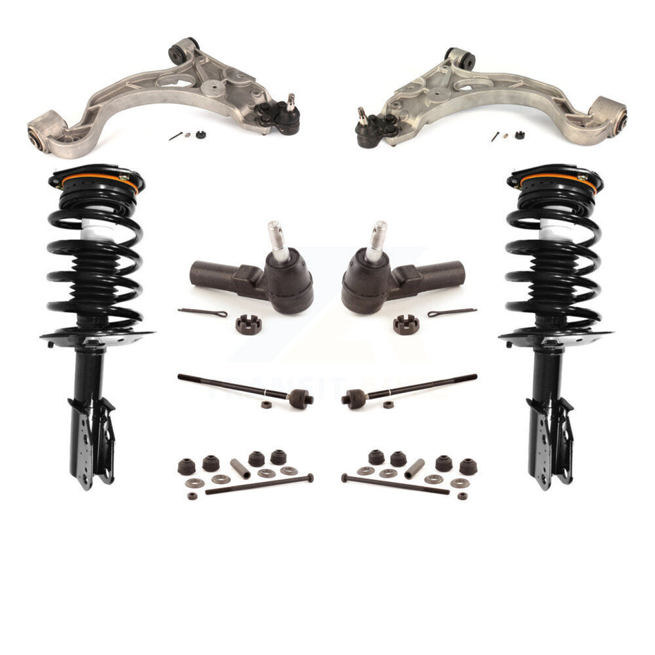 Front Control Arms And Complete Shock Tie Rods Link Sway Bar Suspension Kit (10Pc) For 2000-2005 Buick LeSabre Cadillac DeVille Excludes Models With Electronic KSS-103944