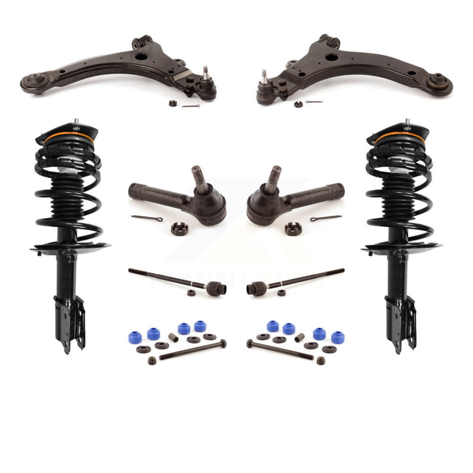 Front Control Arms And Complete Shock Tie Rods Link Sway Bar Suspension Kit (10Pc) For Pontiac Grand Prix Chevrolet Monte Carlo Excludes 17" 18" Wheels Police Taxi Models KSS-103976