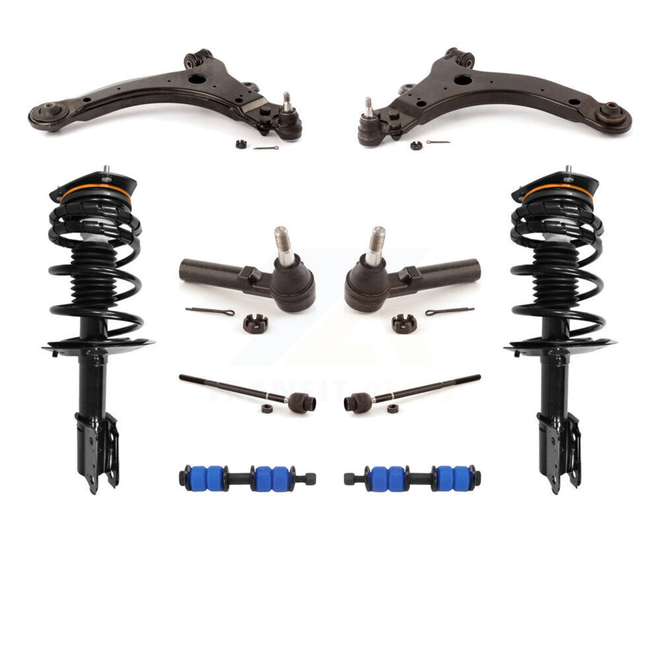 Front Control Arms & Complete Shock Tie Rods Link Sway Bar Kit (10Pc) For Buick Century LaCrosse Chevrolet Monte Carlo Regal Allure Excludes 17" 18" Wheels Police Taxi Models KSS-103978