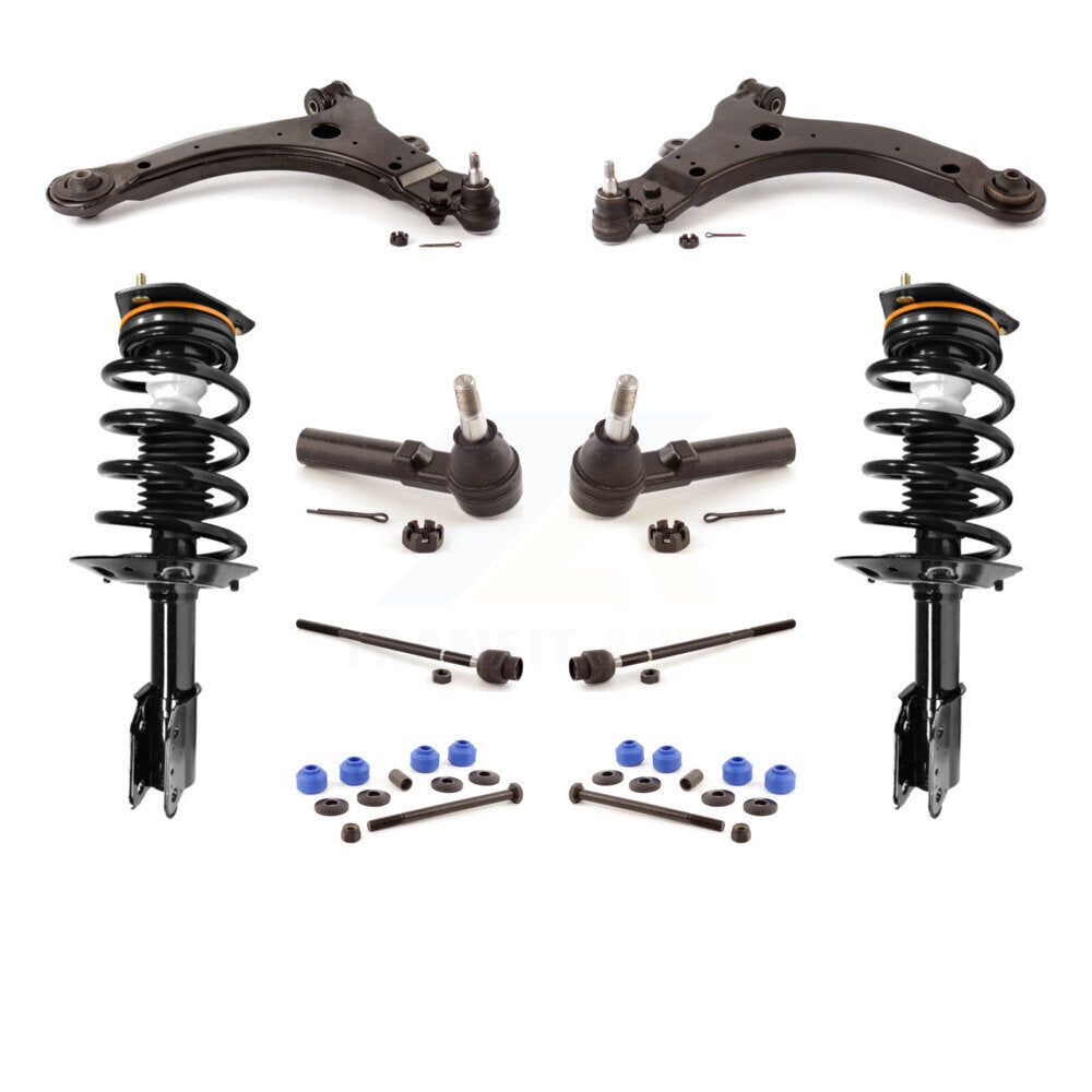 Front Arms Complete Shock Tie Rods Link Sway Bar Kit (10Pc) For 98-02 Oldsmobile Intrigue KSS-103982