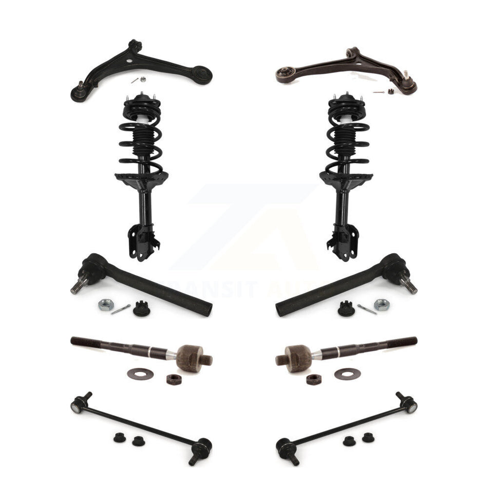 Front Control Arms Assembly And Complete Shock Tie Rods Link Sway Bar Suspension Kit (10Pc) For 2005-2007 Honda Odyssey LX EX EX-L KSS-103996