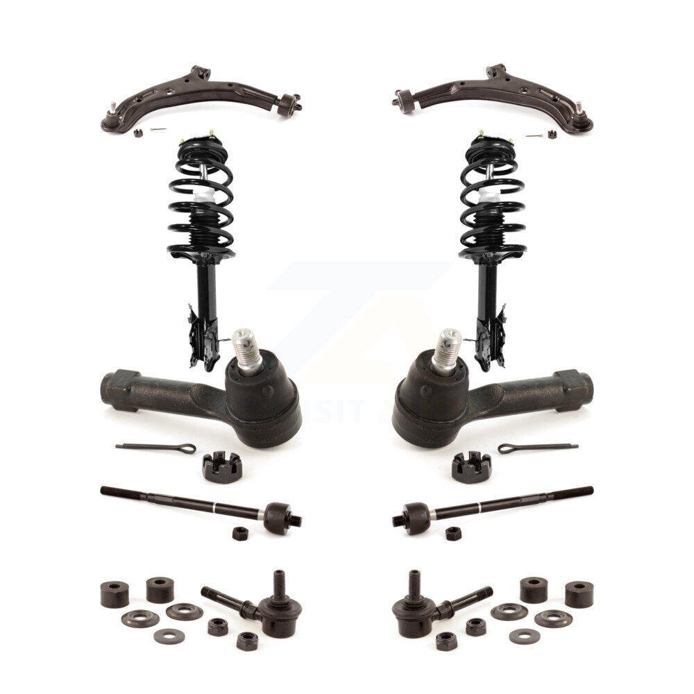 Front Control Arms And Complete Shock Tie Rods Link Sway Bar Kit (10Pc) For Nissan Sentra KSS-103998