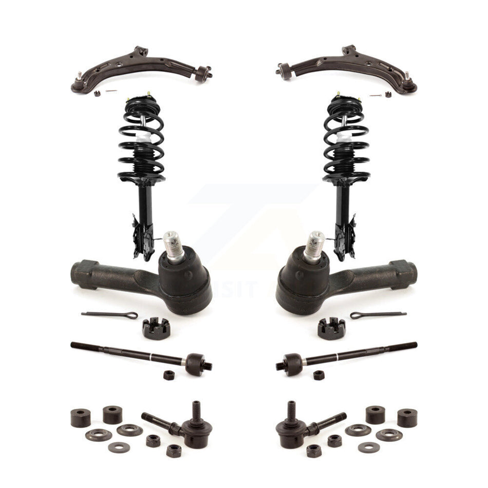 Front Control Arms And Complete Shock Tie Rods Link Sway Bar Kit (10Pc) For Nissan Sentra KSS-103998