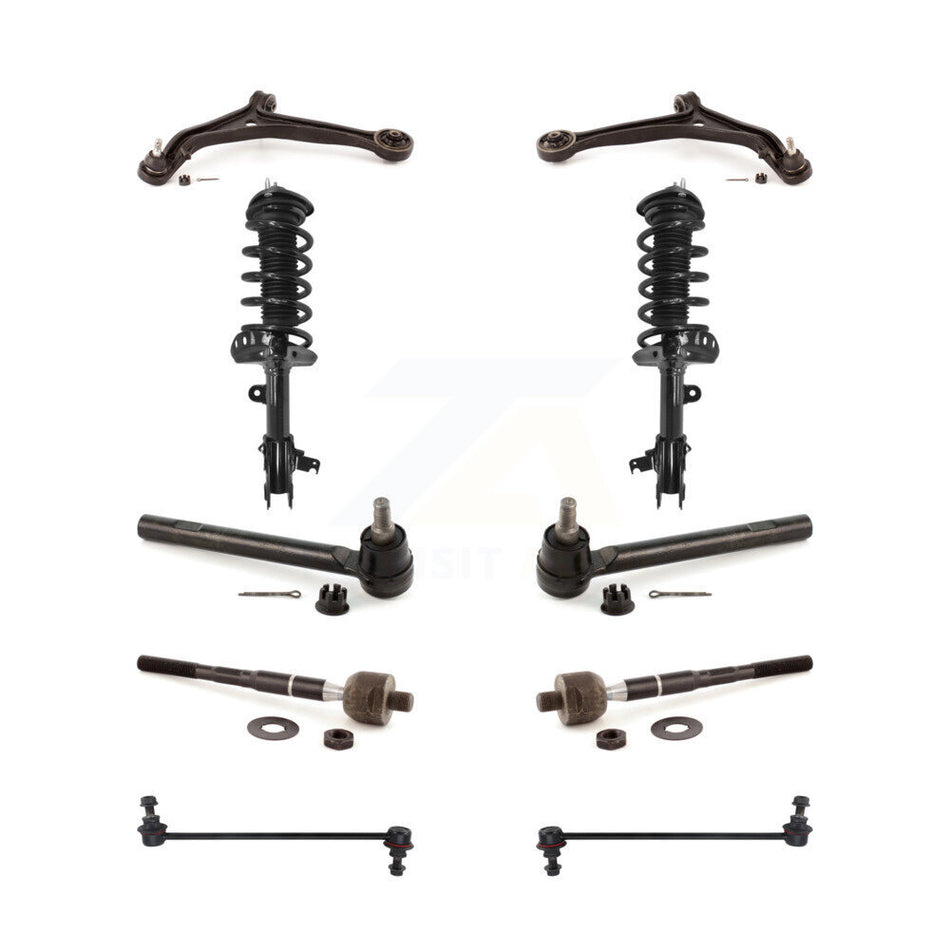 Front Control Arms And Complete Shock Tie Rods Link Sway Bar Kit (10Pc) For Honda Odyssey KSS-104002