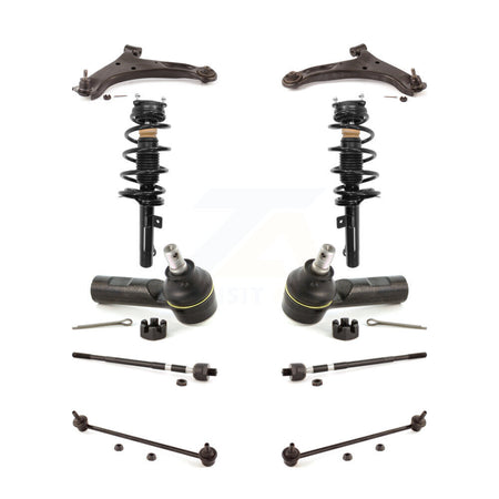 Front Arms Complete Shock Tie Rods Link Sway Bar Kit (10Pc) For 06-13 Suzuki Grand Vitara KSS-104004