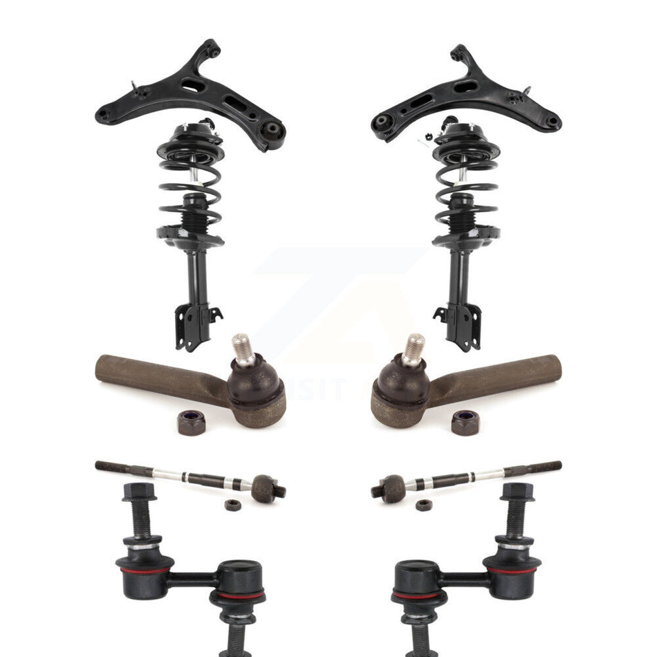 Front Arms & Complete Shock Tie Rods Link Sway Bar Kit (10Pc) For 2010-2014 Subaru Legacy KSS-104008