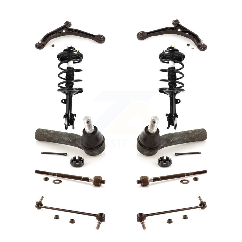 Front Arms & Complete Shock Tie Rods Link Sway Bar Kit (10Pc) For 2002-2004 Honda Odyssey KSS-104009