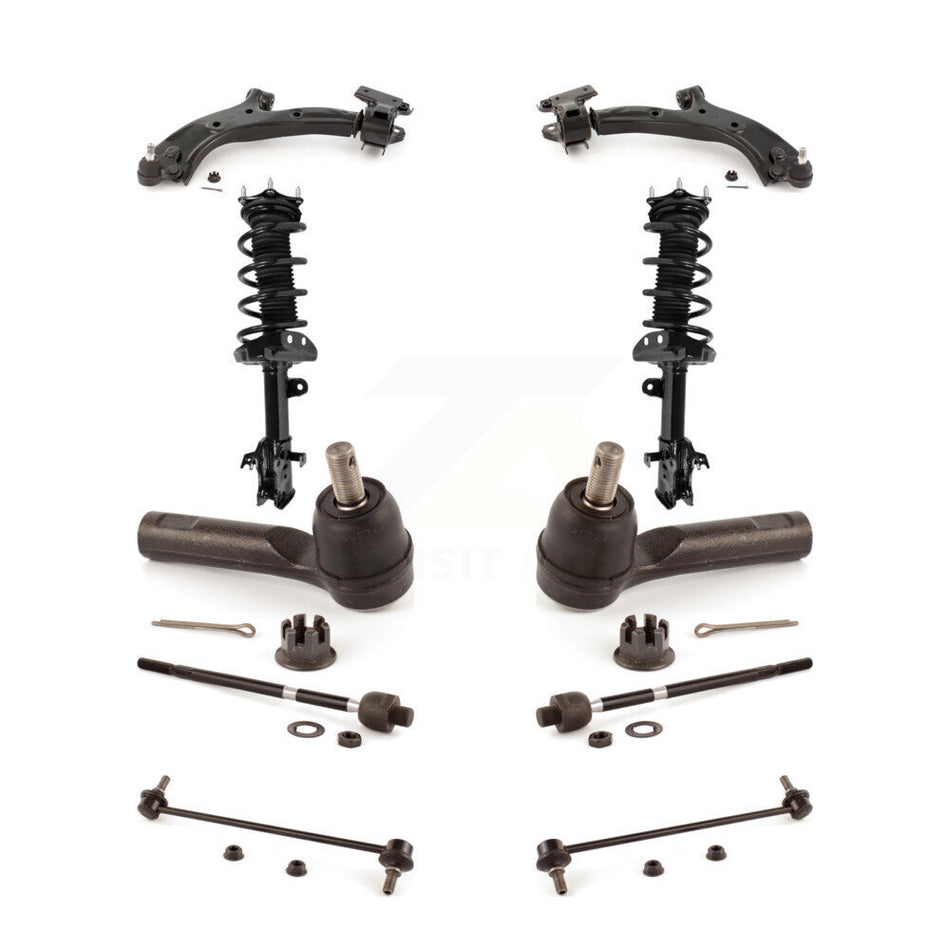 Front Control Arms And Complete Shock Tie Rods Link Sway Bar Kit (10Pc) For Honda CR-V KSS-104017