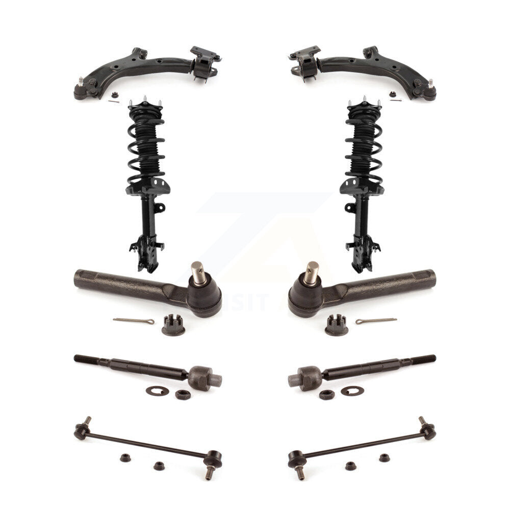Front Control Arms And Complete Shock Tie Rods Link Sway Bar Kit (10Pc) For Honda CR-V KSS-104018