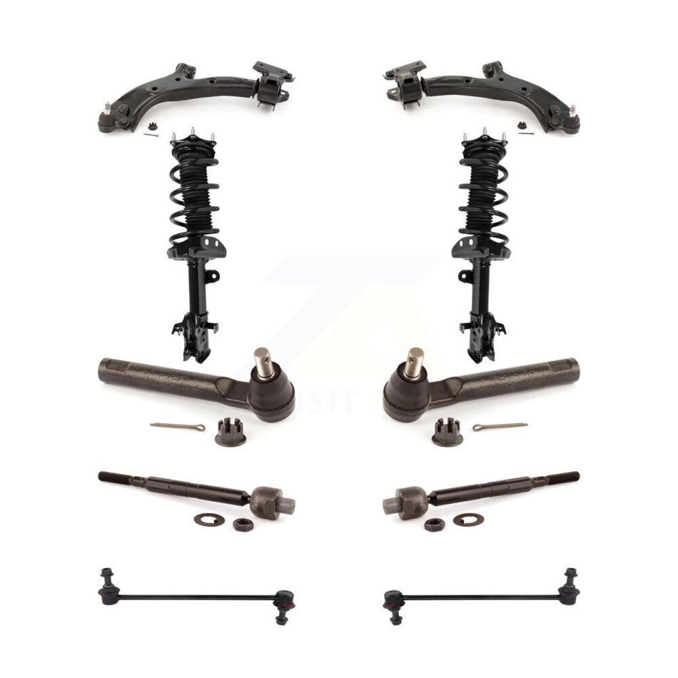 Front Control Arms And Complete Shock Tie Rods Link Sway Bar Kit (10Pc) For Honda CR-V KSS-104018