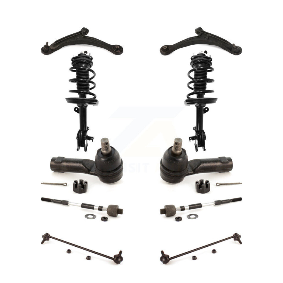 Front Arms Complete Shock Tie Rods Link Sway Bar Kit (10Pc) For 2006-2014 Honda Ridgeline KSS-104024