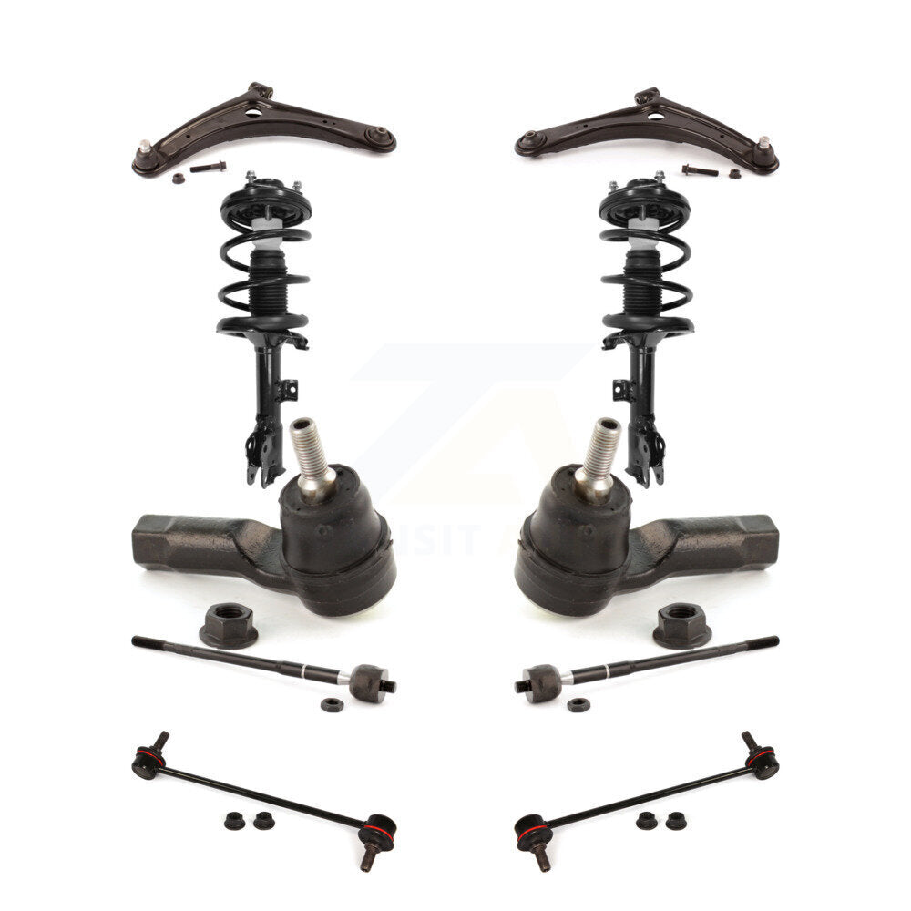 Front Control Arms And Complete Shock Tie Rods Link Sway Bar Suspension Kit (10Pc) For KSS-104028