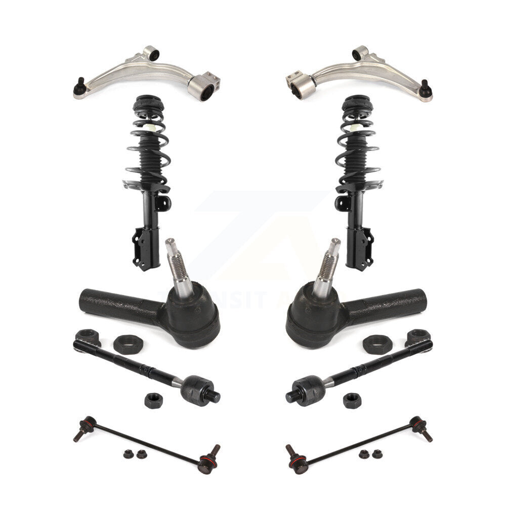 Front Arms And Complete Shock Tie Rods Link Sway Bar Kit (10Pc) For Chevrolet Cruze KSS-104039