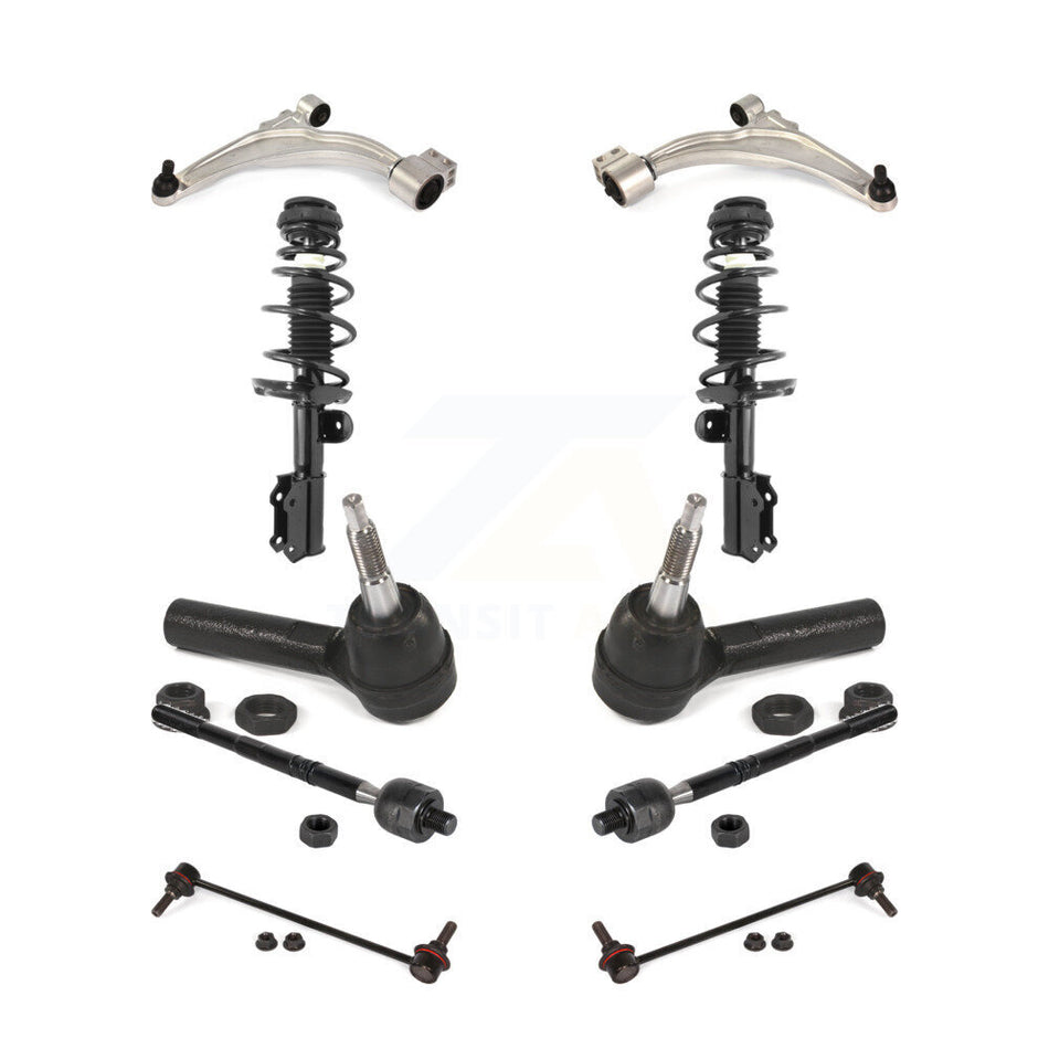 Front Control Arms And Complete Shock Tie Rods Link Sway Bar Kit (10Pc) For Buick Verano KSS-104042