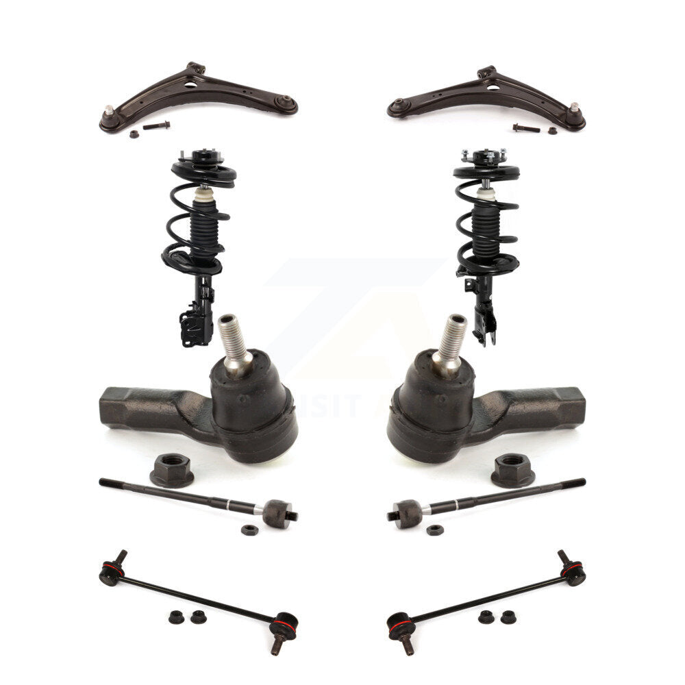 Front Control Arms Complete Shock Tie Rods Link Sway Bar Kit (10Pc) For Mitsubishi Lancer KSS-104142