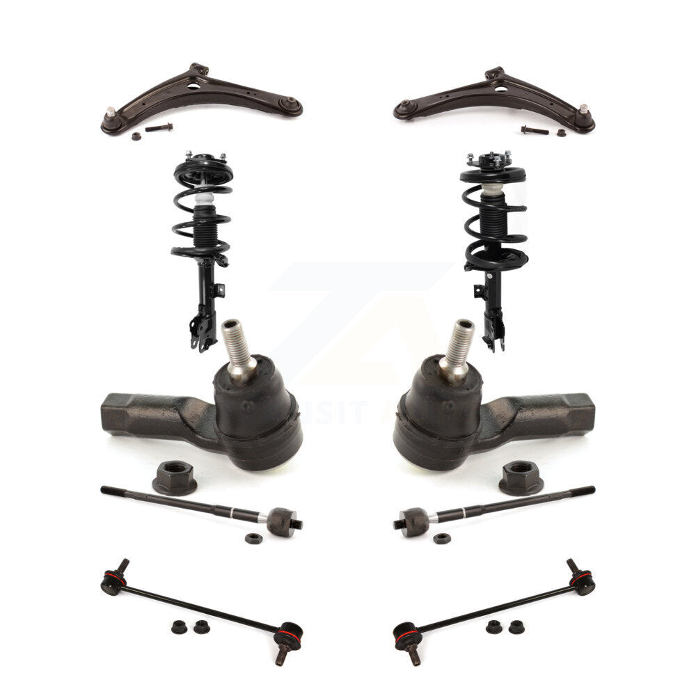 Front Control Arms And Complete Shock Tie Rods Link Sway Bar Suspension Kit (10Pc) For KSS-104145