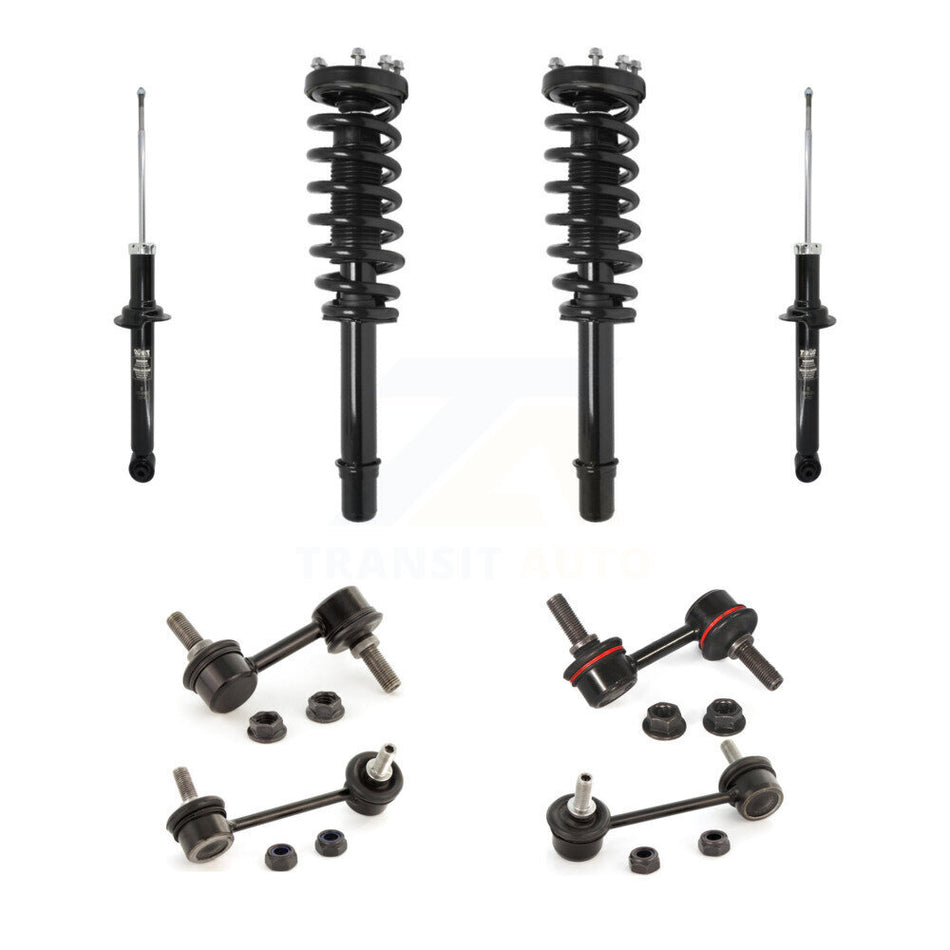 Front Rear Complete Strut & TOR sway Bar Link Kit (8Pc) For 2004-2006 Acura TL KSS-107642